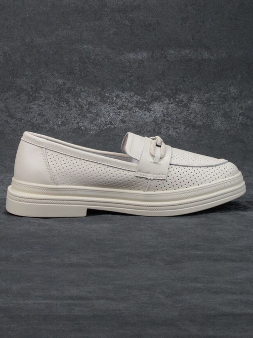 03-HY16-1D BEIGE Лоферы женские (натуральная кожа) - No name фото 6