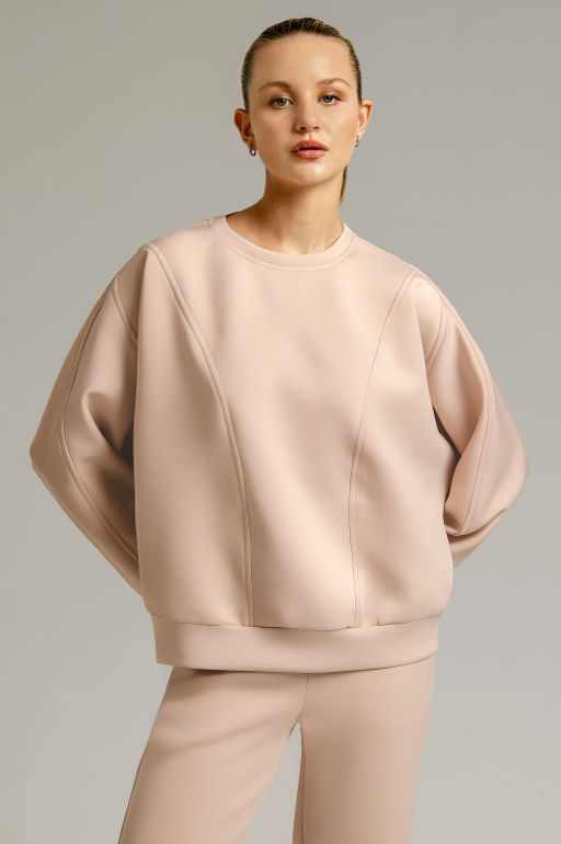 Арт. 2802 Костюм с брюками женский 44-52(5 шт) Цвет:пудра - Калинка фото 2