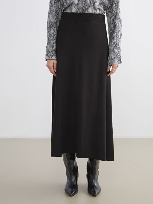 Beli Lastikli Kad?n Triko Etek