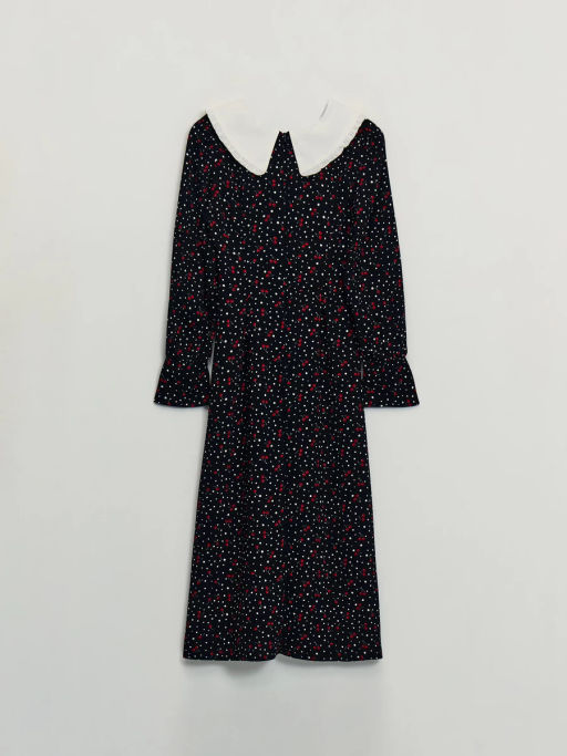 Платье миди с контрастным воротником / Zarina  фото 3