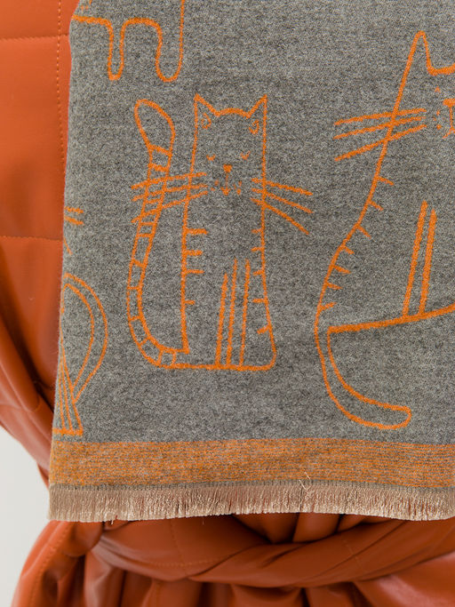 В составе шерсть и кашемир! теплый двусторонний палантин - Tantino фото 7