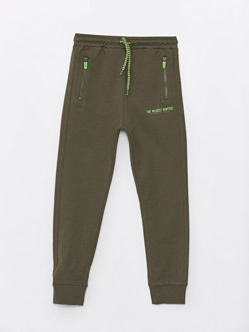 Beli Lastikli Bask?l? Erkek ?ocuk Jogger E?ofman Alt?