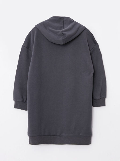 Kap??onlu Bask?l? Uzun Kollu K?z ?ocuk Elbise - Waikiki фото 2