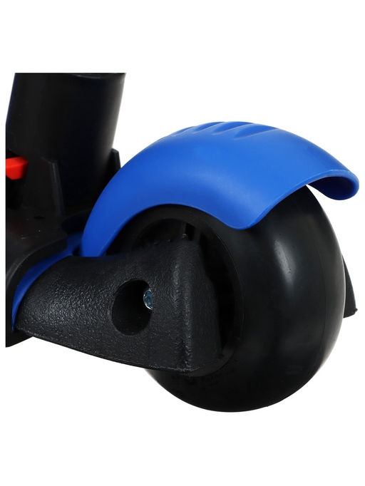 Самокат 5 в 1 GRAFFITI, колёса световые PU 120/80 мм, синий