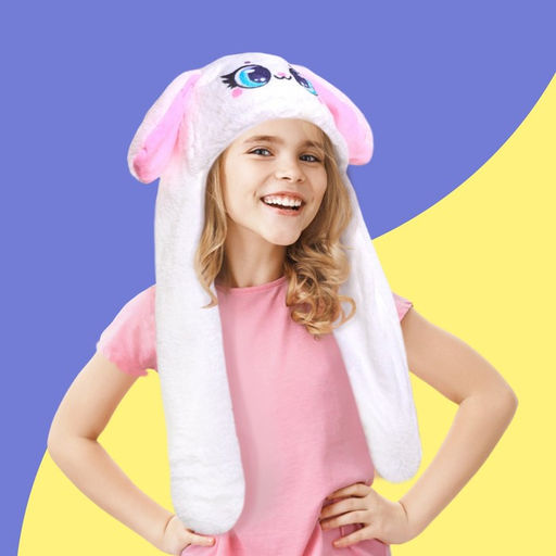 Шапка Зайка, мягкая, с прыгающими ушами - Страна карнавалия фото 5