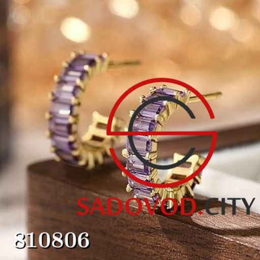 Серьги дорожка из камней - Bruno фото 7