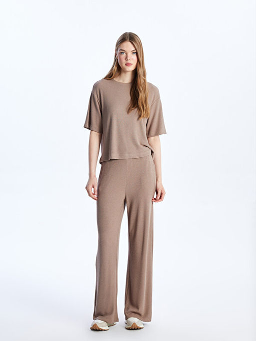 Bisiklet Yaka D?z K?sa Kollu Kad?n Ti??rt