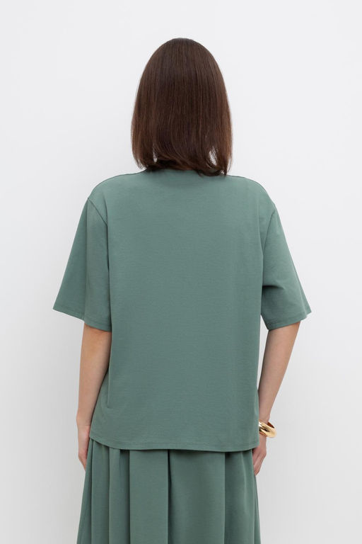 VERY NEAT _ ЕВТ 3266/зеленый мох блуза жен  фото 4