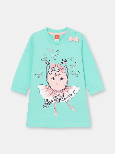 CRB wear/CSNG 63018-38-302 Платье для девочки, ментоловый/Ex.Cherubino