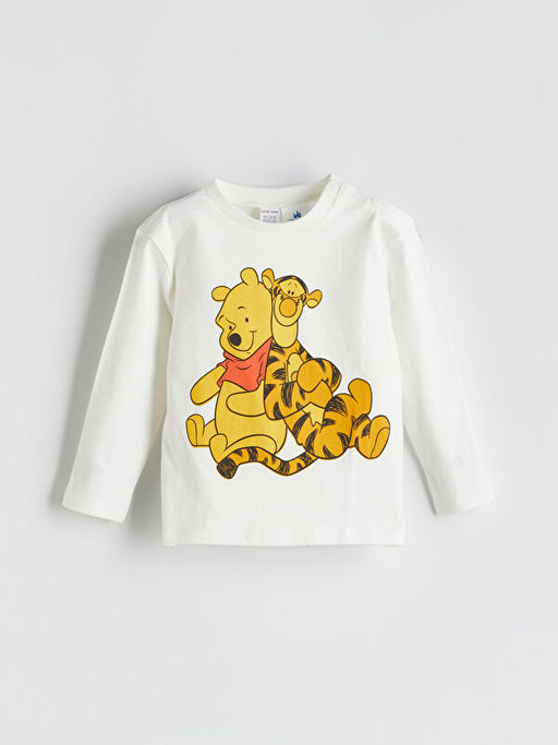 Winnie the Pooh Bask?l? Erkek Bebek Ti??rt ve E?ofman Alt? 2li