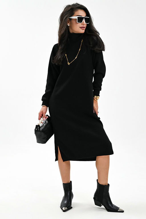 Платье теплое в рубчик