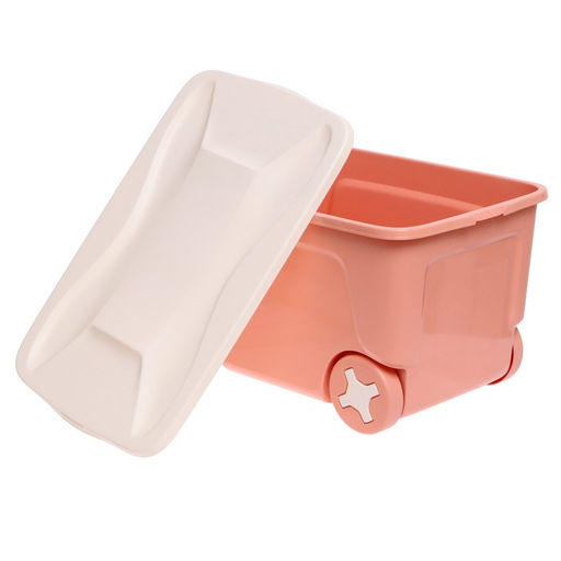 Детский ящик для игрушек COOL, на колёсах, 50 л, цвет персиковая карамель