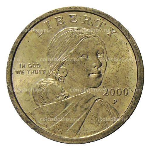 1 доллар 2000 года P США Сакагавея  Парящий Орел