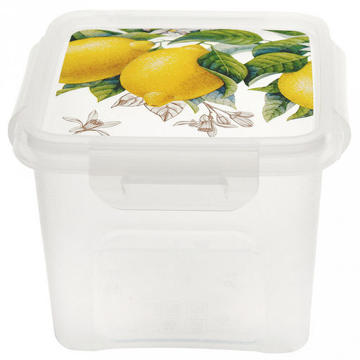 Контейнер для продуктов пластмассовый Fresh 0,9л, 12,5х12,5х10см, подходит для СВЧ (Россия) - Домашняя мода фото 2