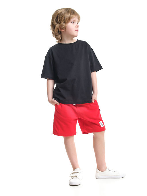 Футболка хлопок подросткам для школы 22-7626 черный - Mini maxi фото 8