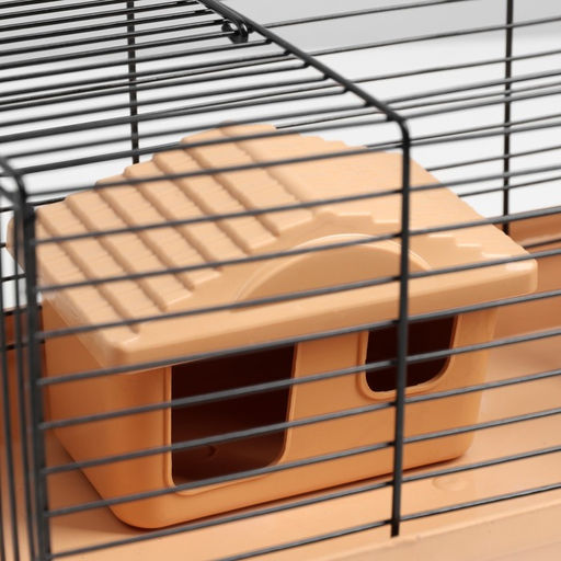 Клетка-мини для грызунов Пижон №2, укомплектованная, 27 х 15 х 16 см, бежевая  фото 5