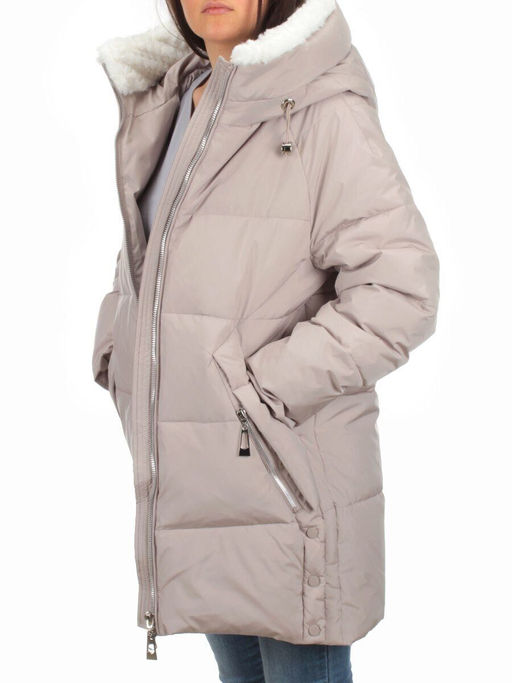 Y23-868 BEIGE Куртка зимняя женская (тинсулейт) - Фабричный китай фото 9