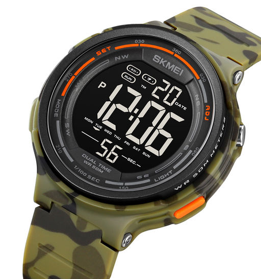 Часы наручные Skmei мужские электронные спортивные 1841green-camo
