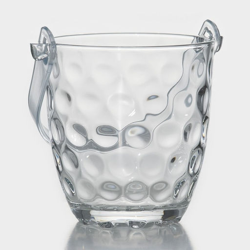 Ведро для льда «Верона», 700 мл, с щипцами, стекло, прозрачное