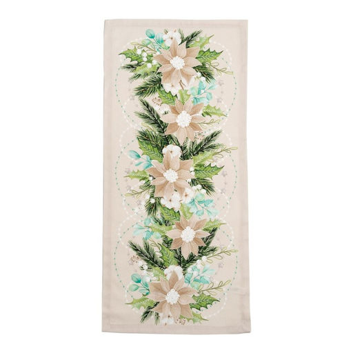 Дорожка на стол новогодняя «Этель» Beautiful Christmas, 30×70 см, хлопок 100%, саржа 190 г/м², бежевая