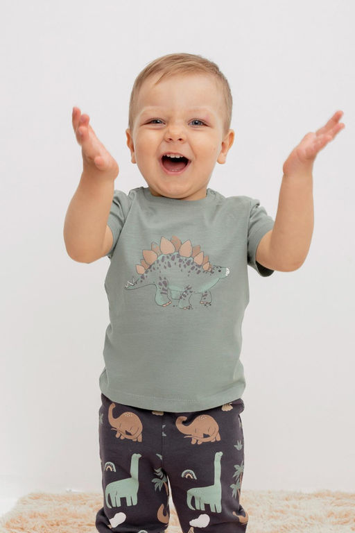 КР 302155/1/зеленый чай фуфайка (футболка) для мал - Crockid фото 3