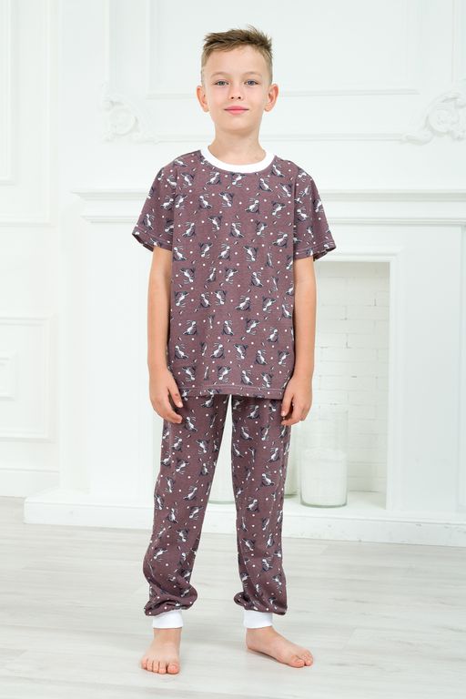 Пижама подростковая из футболки и брюк из кулирки Зайцы - Амадэль фото 6
