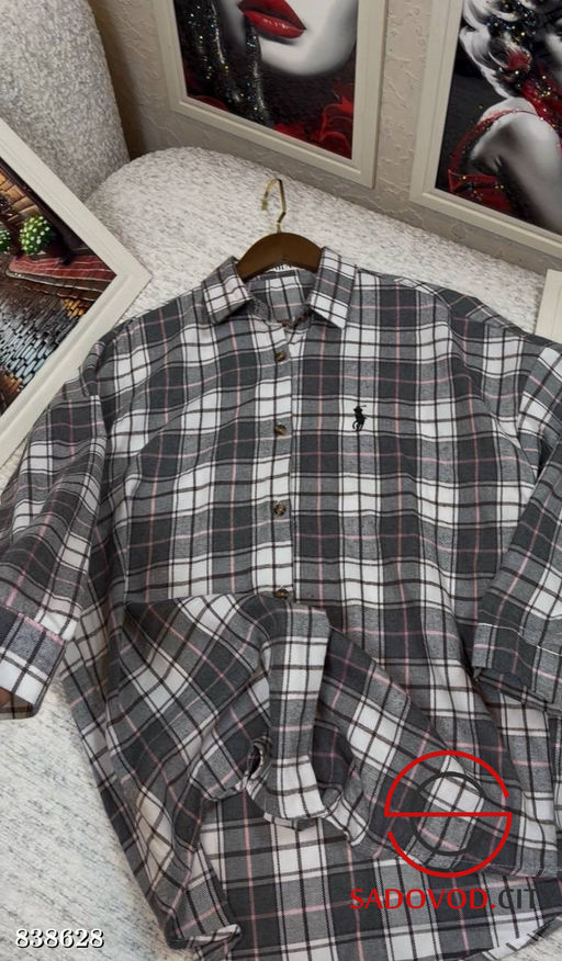 Рубашка женская в клетку