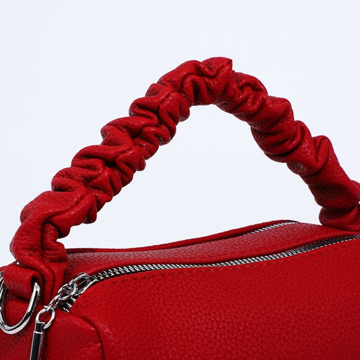 Сумка-багет на молнии, цвет красный - Simaland фото 4