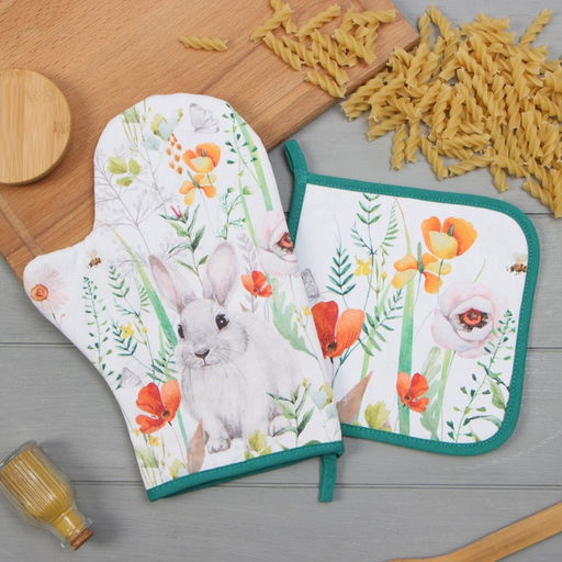 Набор кух. Этель Маки варежка-прихватка 20х28см, прихватка 19х19см,100% хл  фото 5