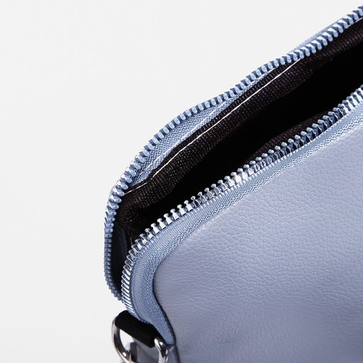 Рюкзак женский из искусственной кожи на молнии, 4 кармана, сумка, цвет серо-голубой - Simaland фото 7