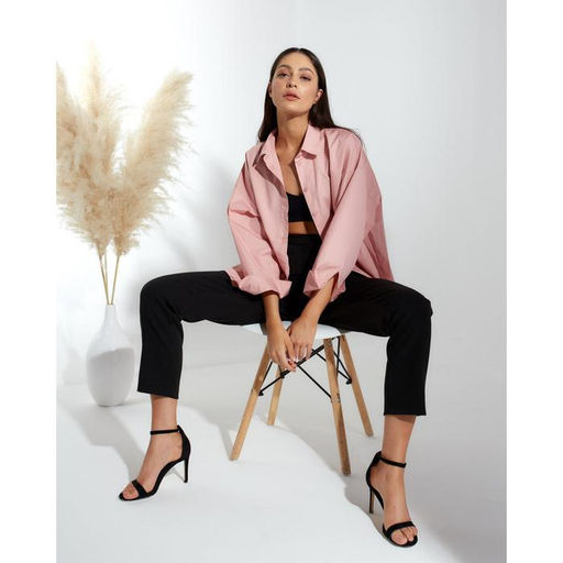 Рубашка женская MIST: Classic Collection, размер 48, розовая