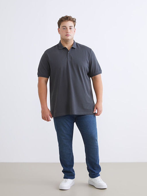 B?y?k Beden Polo Yaka Pike Erkek Ti??rt