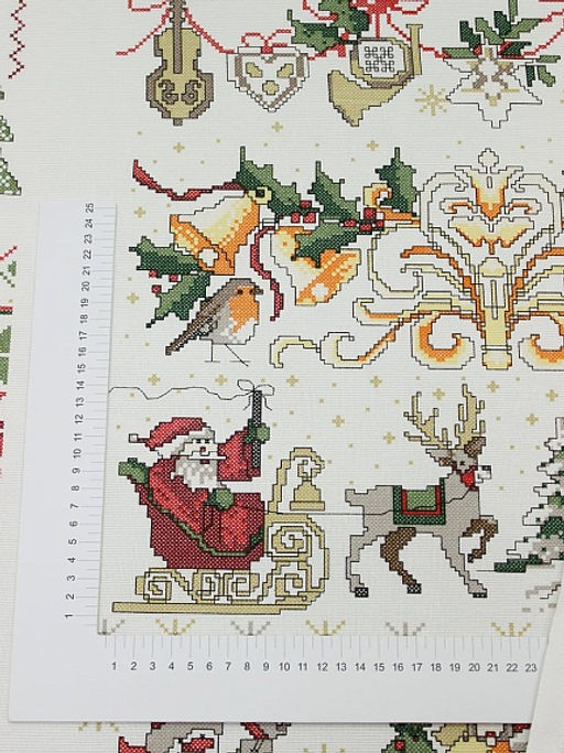 Рогожка Зимние развлечения, ш.1.5м, хлопок-100%, 165гр/м.кв, раппорт 63см - Купава фото 2