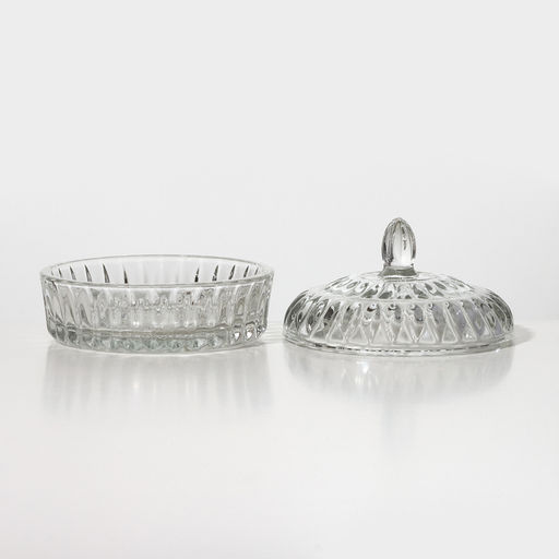 Сахарница ZARRIN, 300 мл, d=13 см, h=11 см, стекло, прозрачная