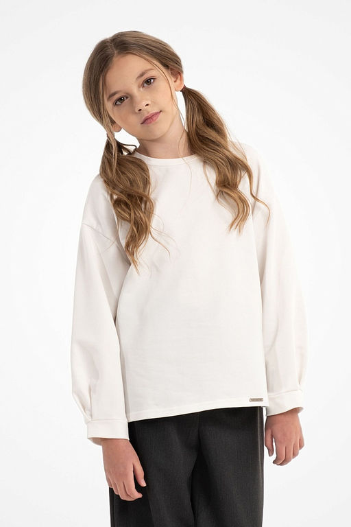 Молочный школьный свитшот Mooriposh, модель 1606