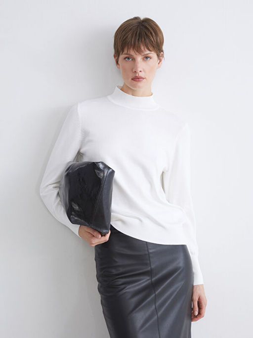 Dik Yaka Kad?n Triko Kazak