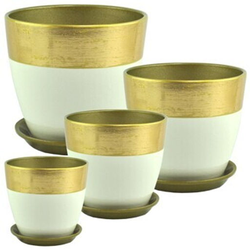 Набор горшков Бутон Паталь валенсия оливка из 4-х 1\2\3,8\5,4л (уп.2) - Сады аурики фото 2