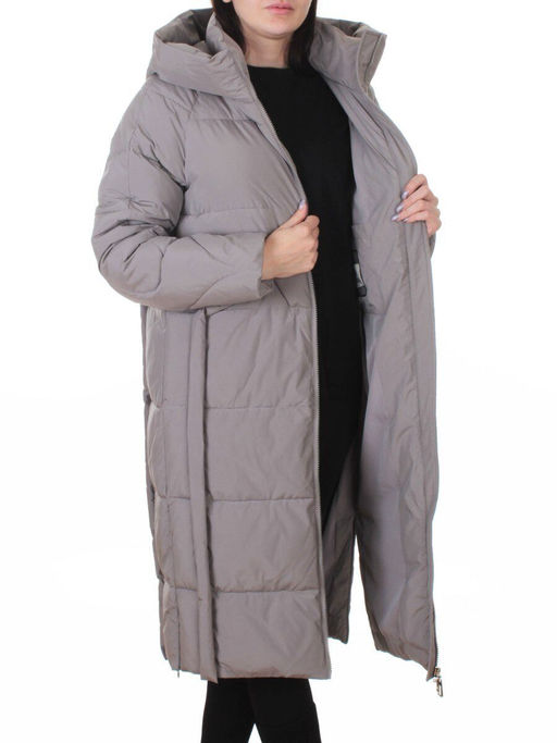 018 GRAY Пальто зимнее женское (200 гр. холлофайбер)
