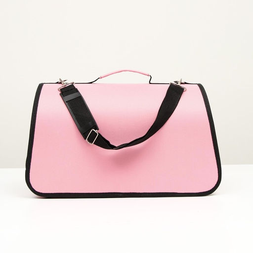 Сумка - переноска для животных Воздушный поцелуй, каркасная, размер S, 37,5 х 17 х 22 см, розовая - Пижон фото 3