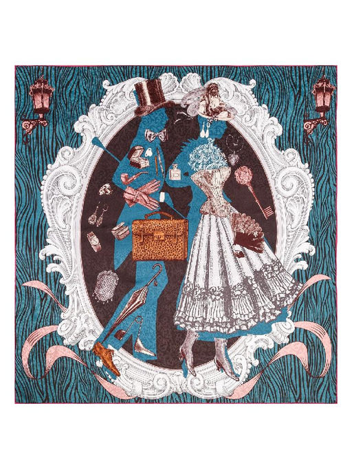 Платок жен. шелк 90х90 B06-8262-14 - Eleganzza фото 7