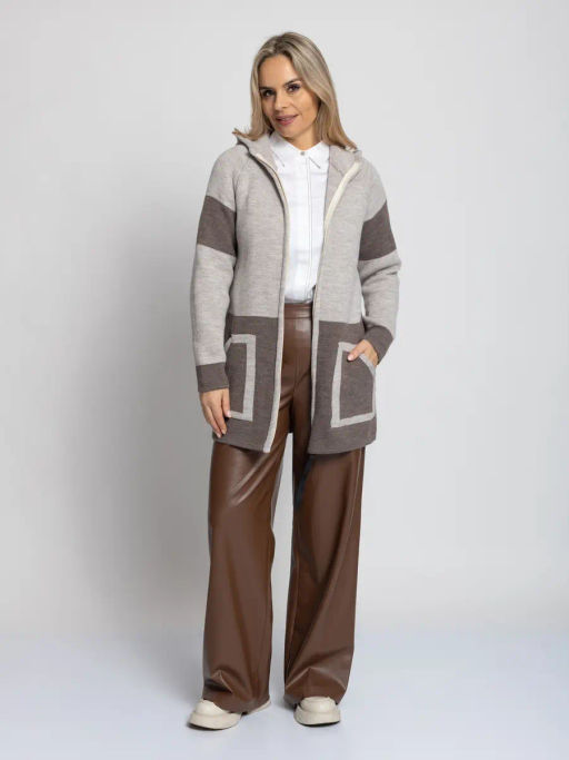 ЗЛАТА Кардиган В 1873/кофейный
