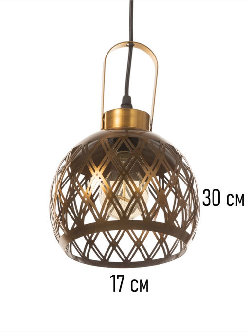Светильник потолочный BayerLux Paula, 3×40 Вт, Е27, медь, 41×41×25 см