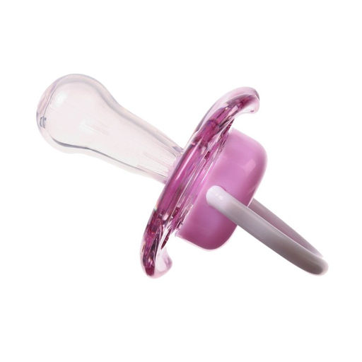 Соска - пустышка силиконовая классическая M&B, от 6 мес., с колпачком, фиолетовый