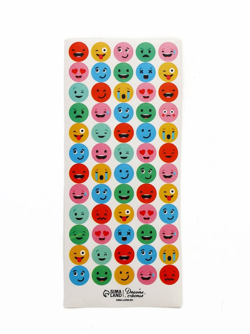 Цена за 2 шт. Наклейки детские оценки «Эмоции», 7×16 см, 10 листов