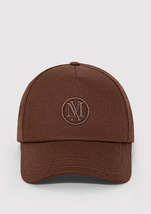 M Muhur Logo Bask?l? Kahverengi Sapka - Mavi фото 3