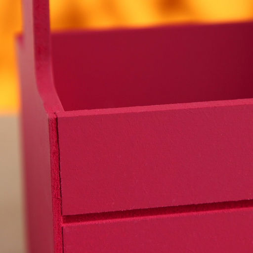 Подарочный ящик «Аром», деревянный, ручка - канат, бордовый, набор 3 шт.