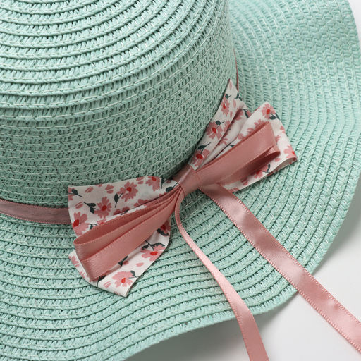 Шляпа с бантом для девочки MINAKU «Милашка», голубая, размер 52-54 (5-7 лет)