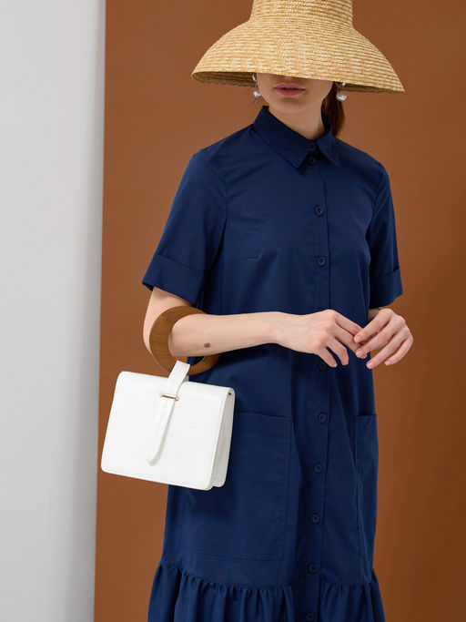 Платье хлопок OD-791-3 темно-синее OD-791-3