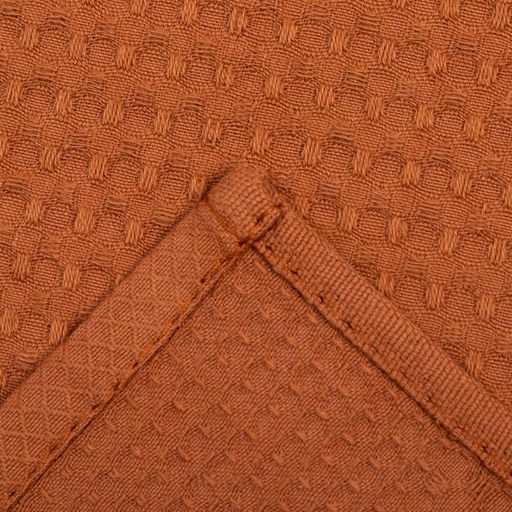 Набор кухонных полотенец Доляна, цвет коричневый, 35х60см-2шт, 100% хлопок, вафля, 220 гр/м2  фото 4