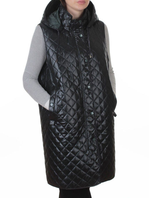 802 DK. GREEN Жилет утепленный женский (50 гр. синтепон)